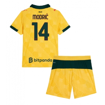 Billige Fotballdrakt AC Milan Luka Modric #14 Replika Tredjedraktsett Barn 2025-26 Kortermet (med bukser)